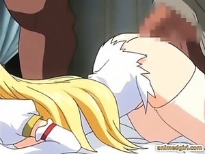 Princess hentai gets injection with an enema and monster fucked