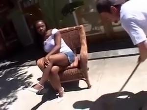 White Guys Wreck Black Girls Asshole And Jerk Off In Her Face