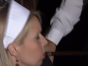 German Maid Hot Blowjob