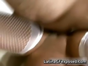Latin whore with pierced nipples