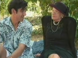 GRANNY AWARD 5 blonde  mature with a young man outdoor