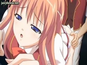 Anime sweety licking hard phallus