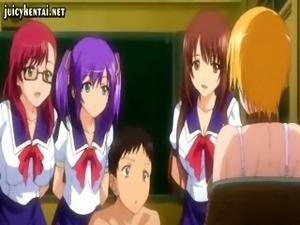 Anime redhead getting anal