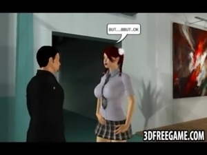 In the doctors office two 3D hot sluts are fucking the doctor free