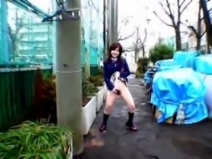 Japanese Student Girl  Public Toilet