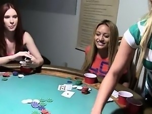 Young girls copulate on poker night