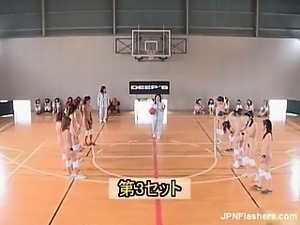 Nasty asian babes are playing basketball part1