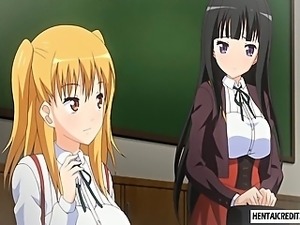 Blonde hentai schoolgirl gets fucked by monster