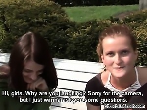 Horny brunette amateur girl gets talked