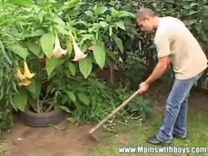 Mature Widower Takes Advantage Of The Young Gardener