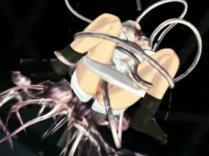 3D hentai babe in tentacles gets fucked