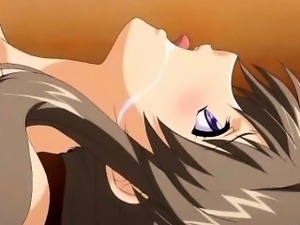 Gorgeous anime with huge tits making love