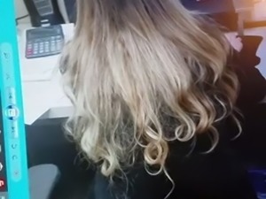 Cumming on a picture of my coworkers beautiful hair