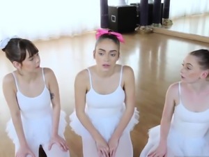 Teen orgy and bisexual big group Ballerinas