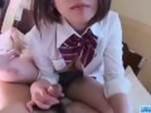 Naughty porn play along schoolgirl Riko Masa