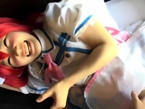 Kinky Asian teen in costume gets treated to a deep fucking