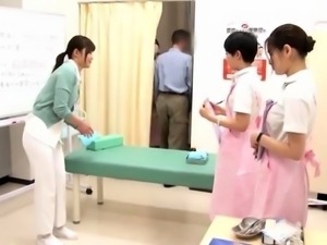 Wild Asian nurses satisfying their intense desire for cock