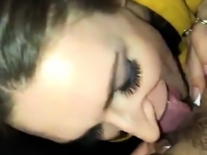 Lesbian club bitches lick pussies in public