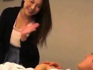 Lustful Asian mom with big boobs can't resist a young cock