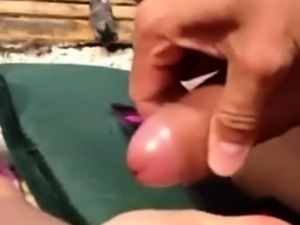 licking hugh load of cum from hand