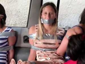 9 Latina College Girls Bound And Gagged Inside Truck