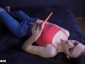 Beautiful Young Teenager Watches Porn And Masturbates - Real Hidden Cam...