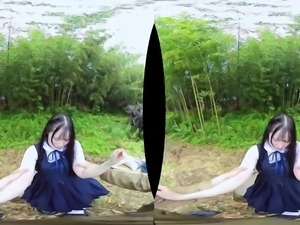 Asian girlfriend outdoor fucked and creampied