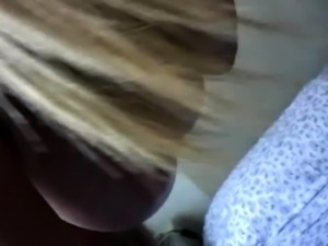 Voluptuous blonde housewife pumped full of cock on the bed