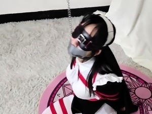 Extreme bondage and submission training for Asian schoolgirl