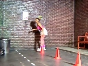 Hot Bombshell Rollergirl MILF Rough Fuck by Big Dick Guy