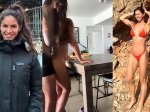 Beautiful brunette model can't get enough hardcore sex