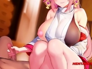 Beautiful Pink Haired Busty Girl 3D HENTAI